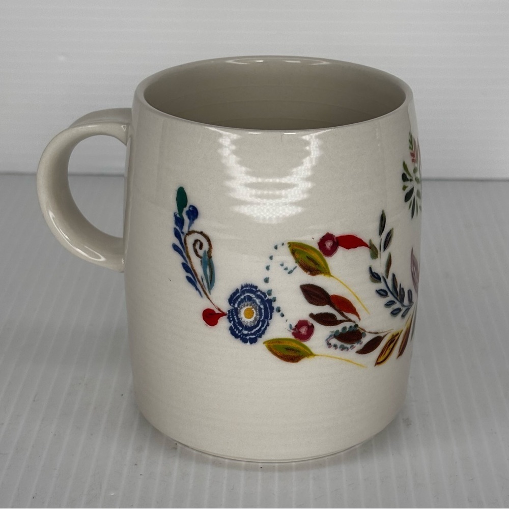 Starla Halfmann Anthropologie Floral Letter ‘J’ Mug Coffee Initial Monogram - Picture 3 of 8